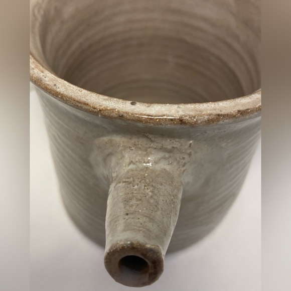 Handcrafted Pitcher pottery spout Jug glazed ceramic watering can signed Bobbi - Picture 9 of 16